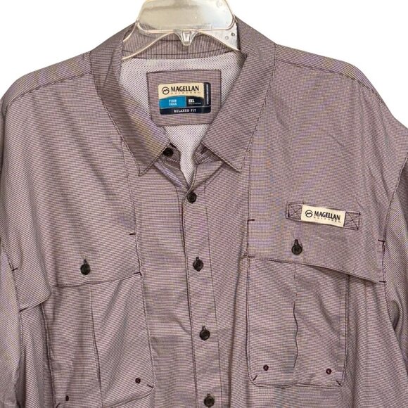 Magellan Outdoors Men's Aransas Pass Heather Short Sleeve Fishing Shirt - XXL - Picture 2 of 6